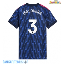Camisa de time de futebol Arsenal Cristhian Mosquera #3 Replicas 2º Equipamento Feminina 2025-26 Manga Curta
